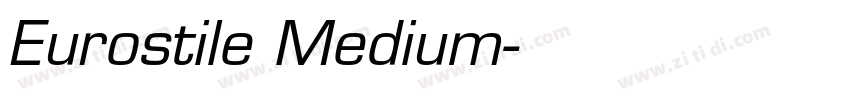Eurostile Medium字体转换